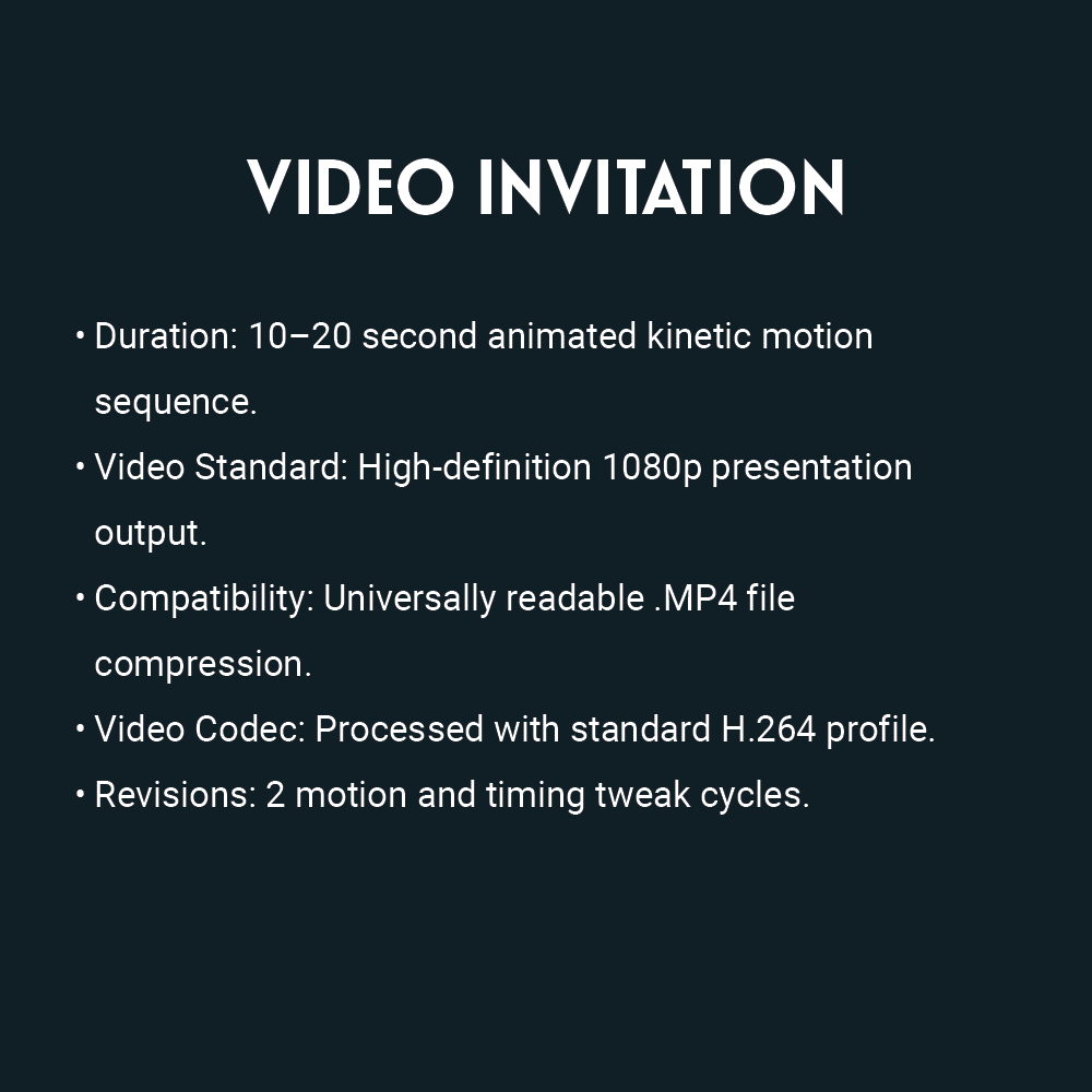 Bespoke Event Invitation Suite